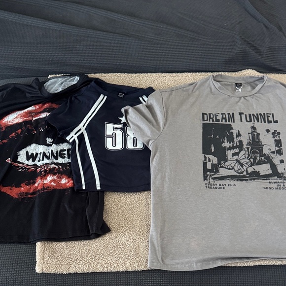 SHEIN Gray Dream Tunnel Kids T-Shirt - Picture 1 of 2